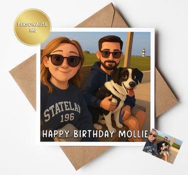 Personalised Animated Cartoon Style Birthday & Greeting Cards from Your Own Photo | Great Gift for Any Birthday