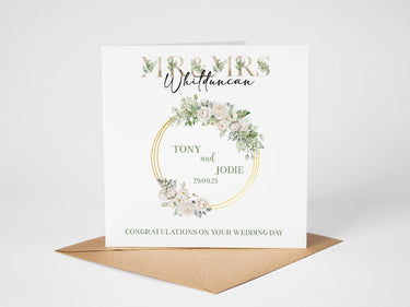 Personalised Newlyweds Wedding Card, Congratulations On your Wedding, Mr & Mrs, Mrs Mrs, Mr Mr, Bride Groom, Happy Wedding Day