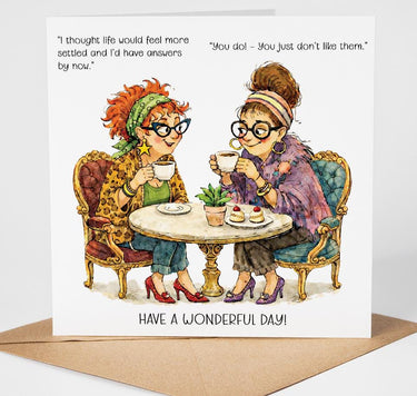 Funny Birthday Card for Her, Sassy Friend Card, Midlife Humour Card, Best Friend Birthday, Sister Card, Coffee Lovers Gift