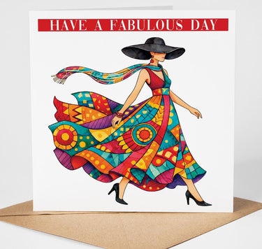 Happy Birthday Card, Fashionista Stylish Lady Card, Fabulous Day Card, Fashion Birthday Card, Elegant Woman Card, Mum, Friend, Sister Card
