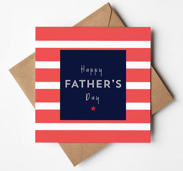Fathers Day Card for Dad, Modern Dad Greeting Card, Fathers Day Card from Son Daughter, Foil Finish Card