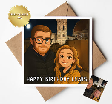 Personalised Animated Cartoon Style Birthday & Greeting Cards from Your Own Photo | Great Gift for Any Birthday