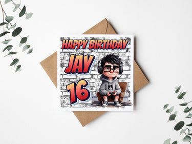 Personalised Boys Gamer Birthday Card - Customizable, Fun & Unique Design for Kids - Perfect for Gamers Birthday Celebrations