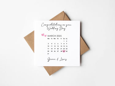 Personalised Newly Weds 2026 Wedding Card, Wedding Calendar, Mr & Mrs, Mrs Mrs, Mr Mr, Surname, Custom names, Date, Romantic Congratulations