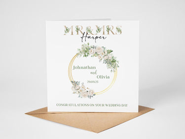 Personalised Newlyweds Wedding Card, Congratulations On your Wedding, Mr & Mrs, Mrs Mrs, Mr Mr,   Bride Groom, Happy Wedding Day