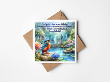 Kingfisher Custom Message Card, Personalized Bird Design, Unique Gift Idea, Nature-Inspired, Thoughtful Keepsake for Any Occasion
