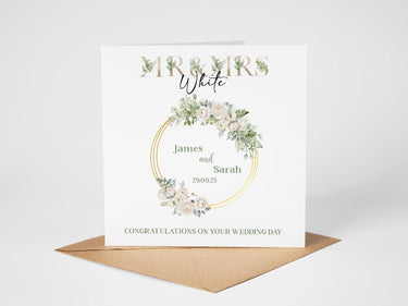 Personalised Newlyweds Wedding Card, Congratulations On your Wedding, Mr & Mrs, Mrs Mrs, Mr Mr,   Bride Groom, Happy Wedding Day