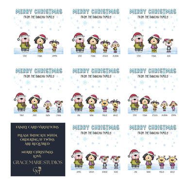 Personalized Family Christmas Cards, Dog Portrait Design