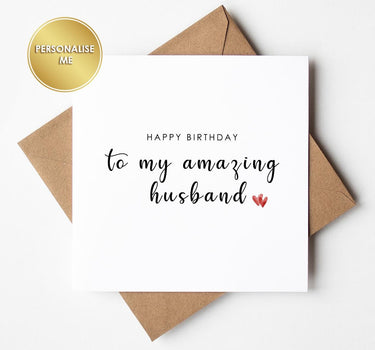 Personalised Birthday Card for Her or Him | Favourite Person Card | Custom message Birthday Card | Custom Name Card | Minimal Modern Card