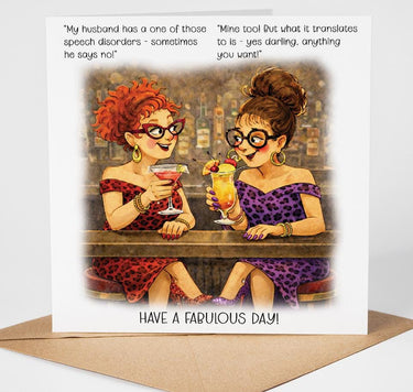 Funny Birthday Card for Friend, Humorous Ladies Cocktail Card, Best Friend Birthday, Cheeky Womens Birthday Card, Fabulous Day Card
