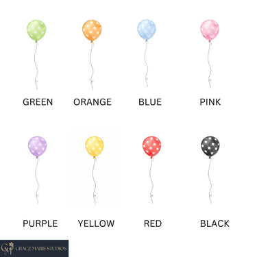 Personalised Happy Birthday Card, Multiple Balloon Colour Choice Custom Birthday Card, Minimalist Celebration Card, Any age, Unisex card