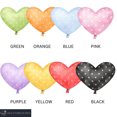 Personalised Birthday Card, Custom Name, Heart Balloon, Any Age Celebration for that special person, Daughter, Son, Brother, Sister, Friend