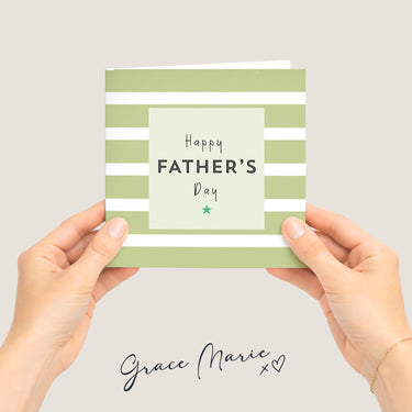 Fathers Day Card for Dad, Modern Dad Greeting Card, Fathers Day Card from Son Daughter, Foil Finish Card