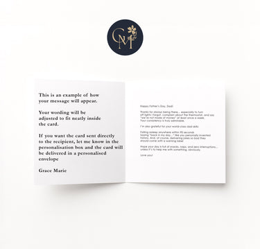 Fathers Day Card for Dad, Modern Dad Greeting Card, Fathers Day Card from Son Daughter, Foil Finish Card