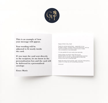 Fathers Day Card for Dad, Modern Dad Greeting Card, Fathers Day Card from Son Daughter, Foil Finish Card