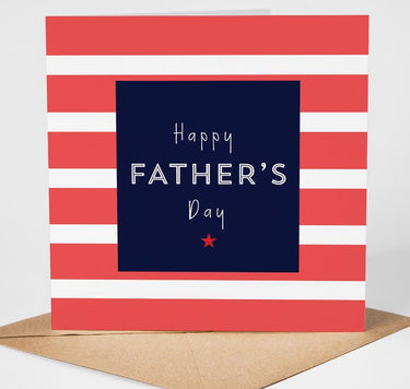 Fathers Day Card for Dad, Modern Dad Greeting Card, Fathers Day Card from Son Daughter, Foil Finish Card